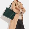 Coach Willow 34 Solid Color Turnlock Magnetic Closure Polished Pebble Leather Tote Bag Women Tote Forest-Green C0689-V5FOR