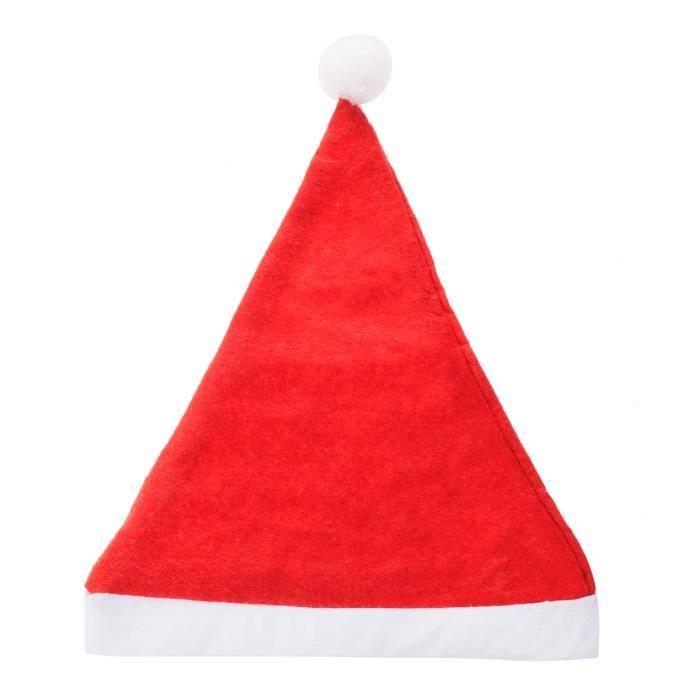 Chapeau de Père Noël - SPRINGOS - Taille Universelle - Rouge - 100% Polyester - Confortable