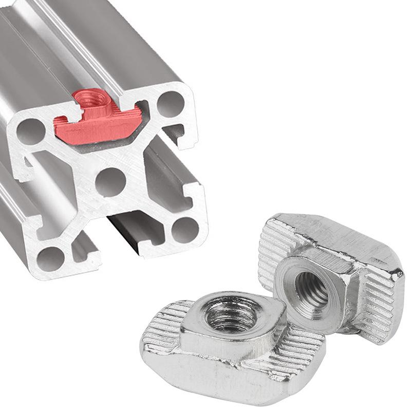 Железная никелированная европейская лодочная Т-образная гайка для алюминиевого профиля, M5/M6/M8