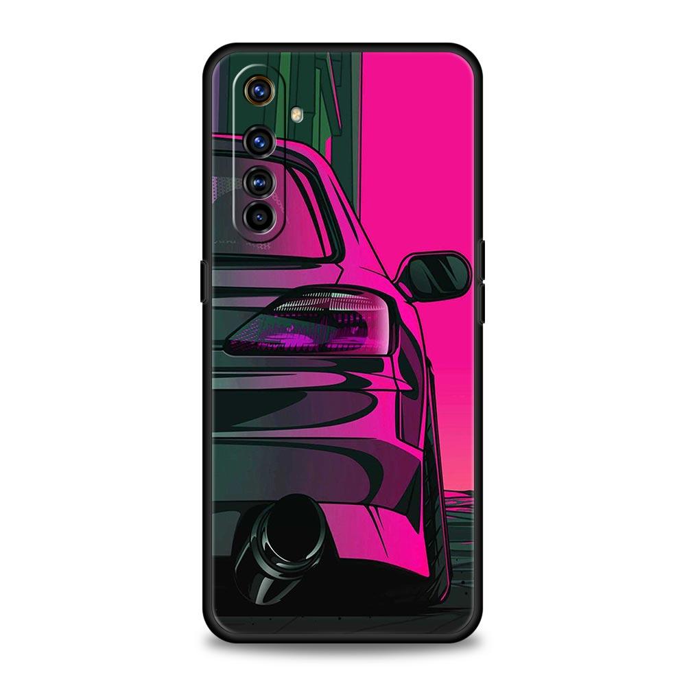 Япония JDM Спортивный автомобиль Для Realme GT Neo 2 3 3T Чехол для телефона Для Realme 10 9 8 5G 7 6 GT2 Pro Plus 9i 8i C21 C11 C25 C35 Мягкий чехол