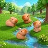 12 Pcs Mini Capybara Figurines Cute Tiny Capybara Resin Ornaments Miniature Animals Figures for Fairy Garden Bonsai Moss Landscape DIY Crafts