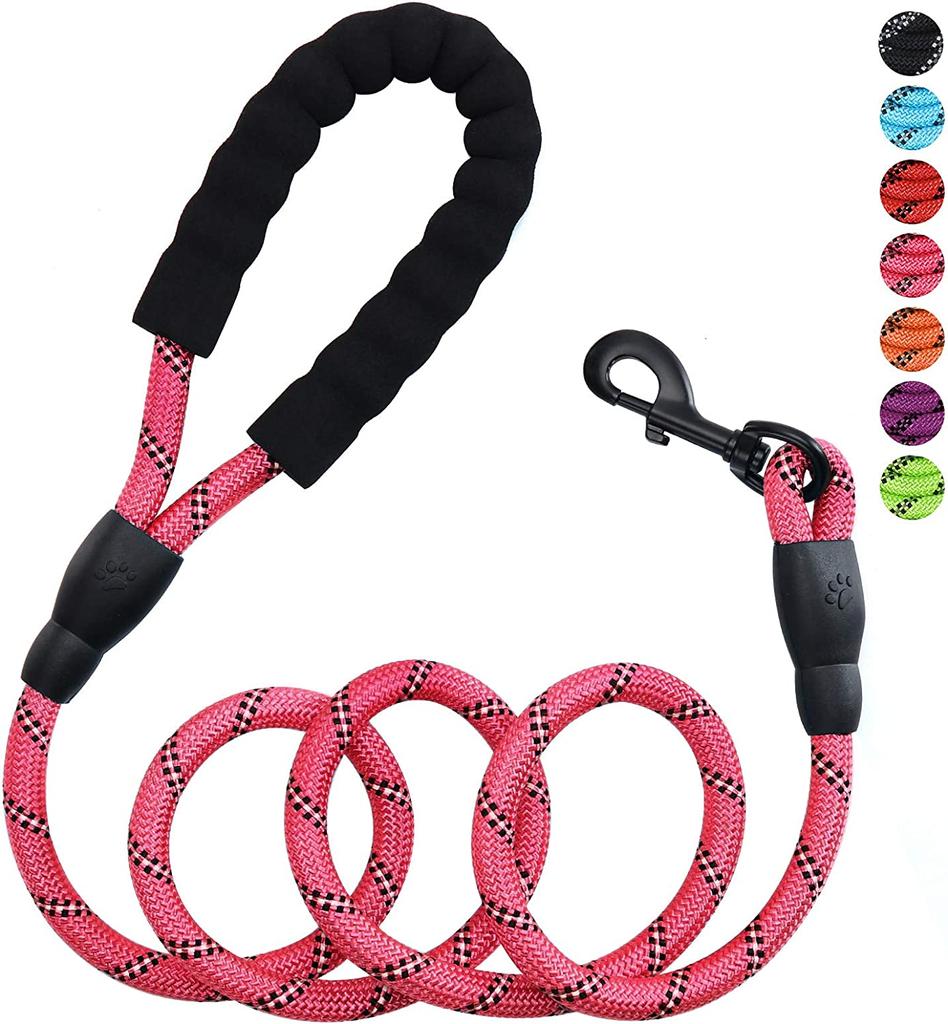 Strong Nylon Dog Leash Pet Leashes with Comfortable Padded Handle Reflective for Small Medium Large Dogs Leash Pull Tow Labrador