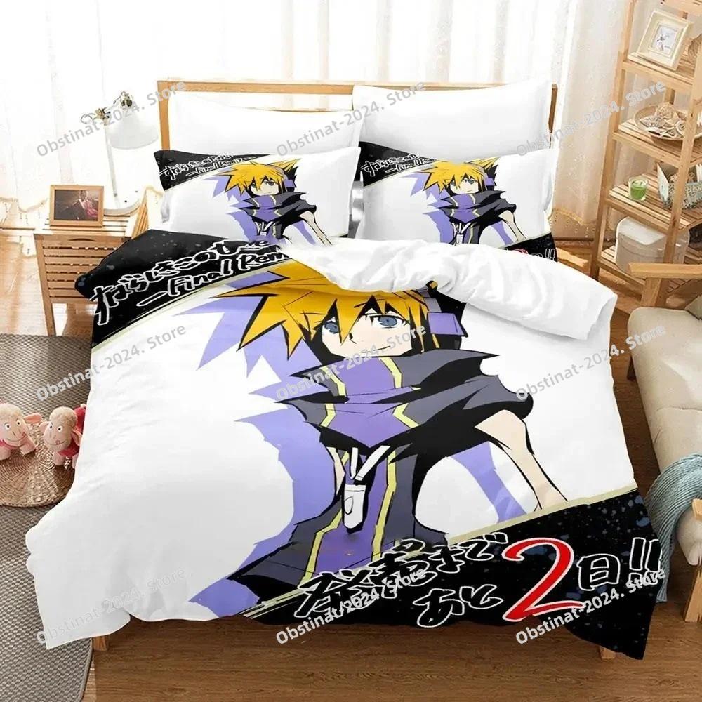 Нэку Сакураба The World Ends with You Комплект постельного белья Печатное пододеяльник простыня наволочка кровать мягкое одеяло пододеяльник полный queen king размер