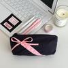 Large Capacity Stationery Storage Bag Bowknot Design Pencil Bag Cosmetic Bag Pencil Case  Girls