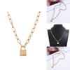 Punk Fashion Alloy Chain Necklace With Pendant For Casual Wear And Gifts