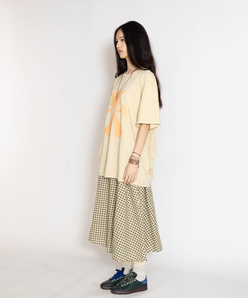 TOWTOW ARCHIVE Root Focus Short Sleeve T-Shirt Ecru
