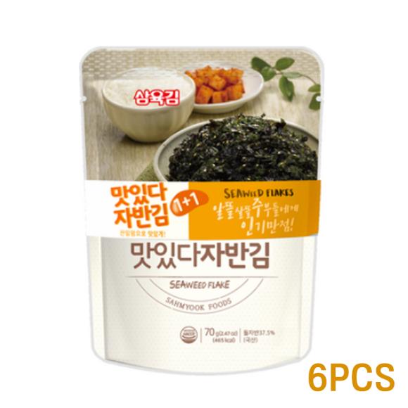 Закуска из приправленной водоросли «Сахмёк» (Приправа для риса с морскими водорослями и кунжутом) 70g (3 варианта)