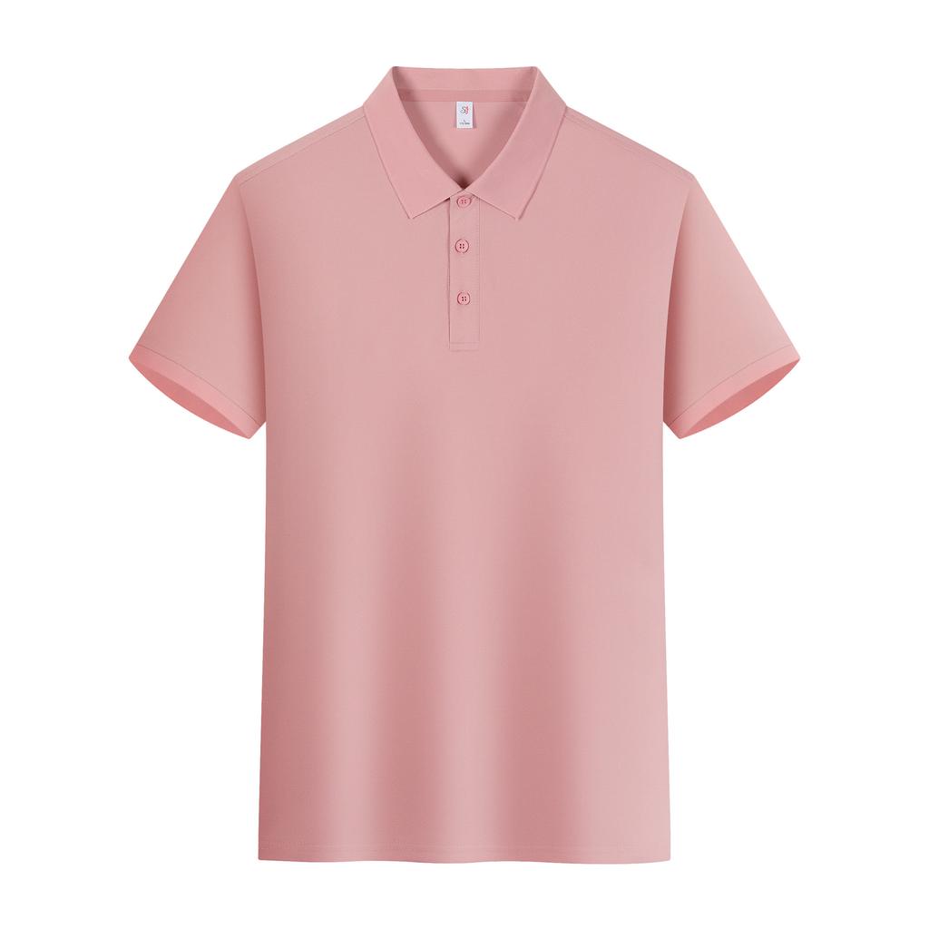New Summer POLO Shirt Short-sleeved T-shirt Casual Versatile Simple Imitation Cotton Solid Color Lapels for Men and Women