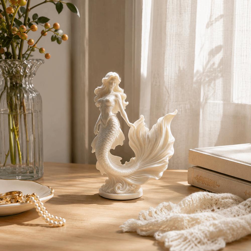 Sculpture Desktop Ornaments Ocean Theme Mermaid Ornaments Art Crafts Home Decoration Gift