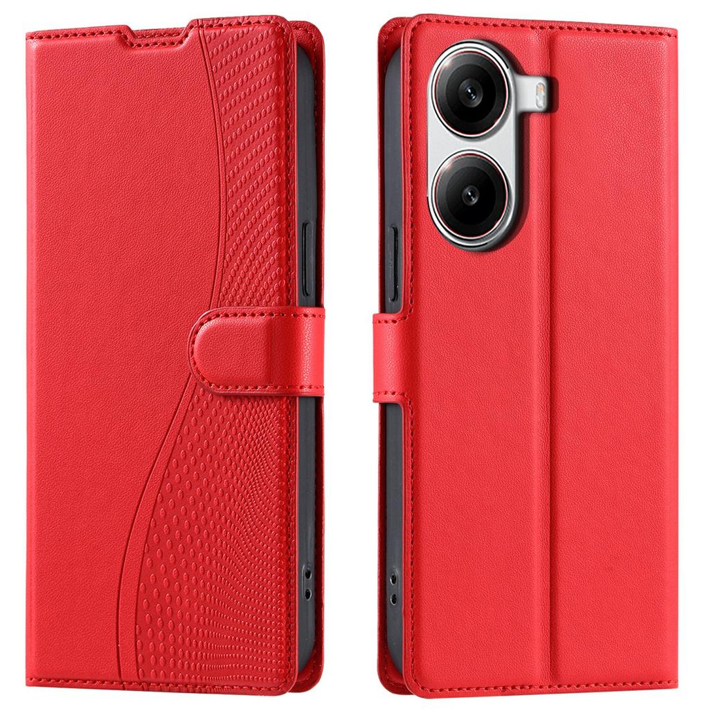 For Xiaomi Redmi Turbo 4 5G/Poco X7 Pro 5G Case Dots Imprinted PU Leather Flip Phone Cover with Card Slot,Strap