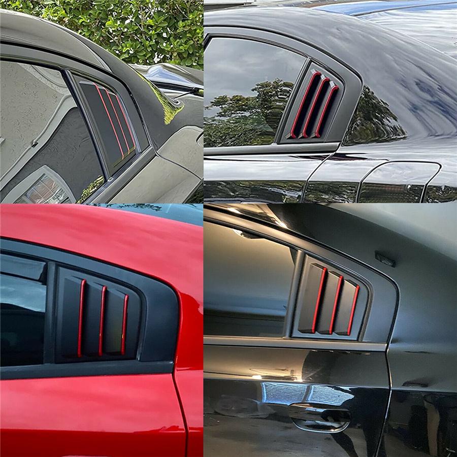 Для Dodge Charger 2011-2021 Накладка на боковое окно жалюзи воздухозаборник черная