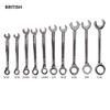 Imperial units/Metric Type Wrenches 10pcs Mini Spanner Wrenches Set Explosion-proof Pocket Key Ring Spanner Hand Tool