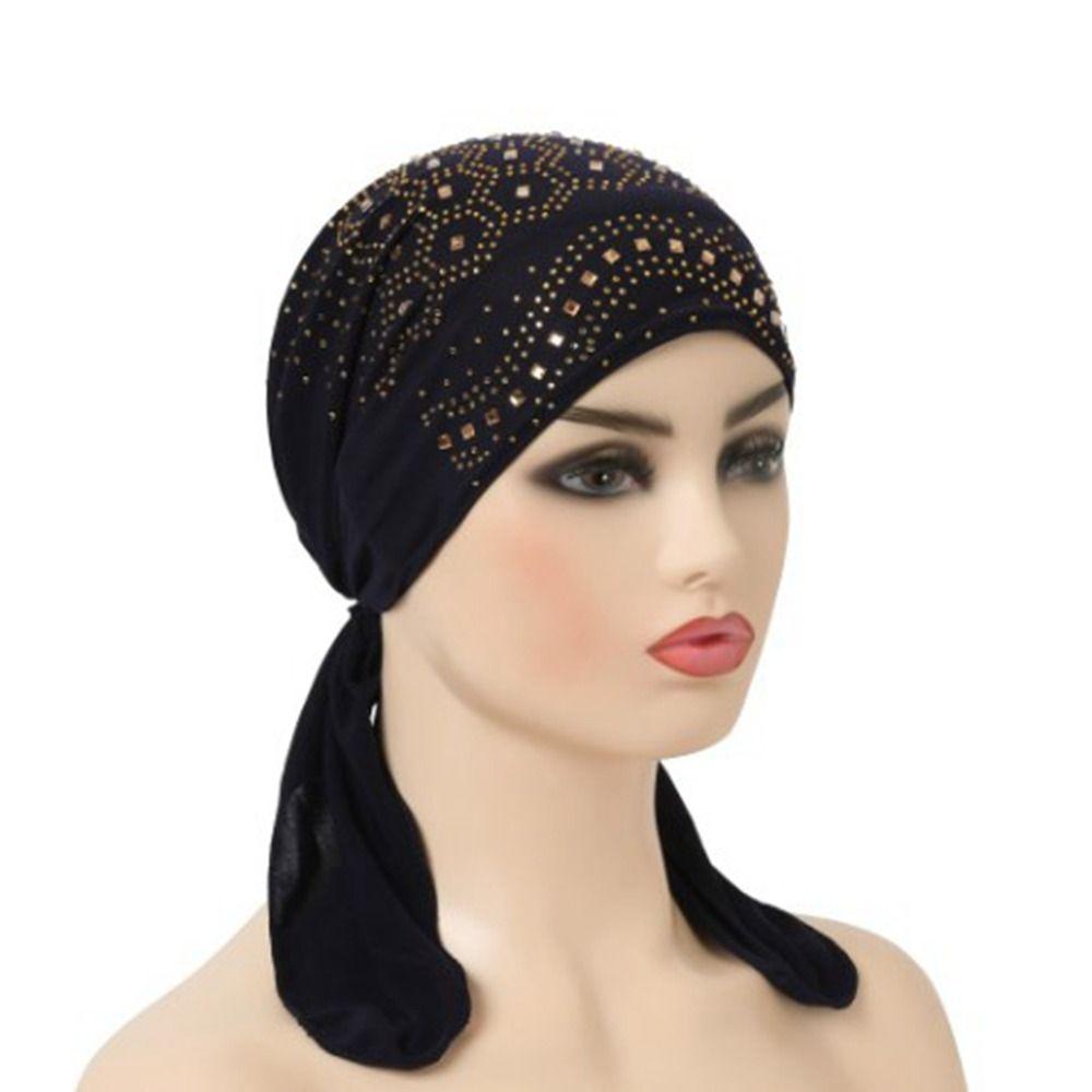 With Many Stones Wind Cotton Hat Bandana Casual Chemotherapy Hat Women National