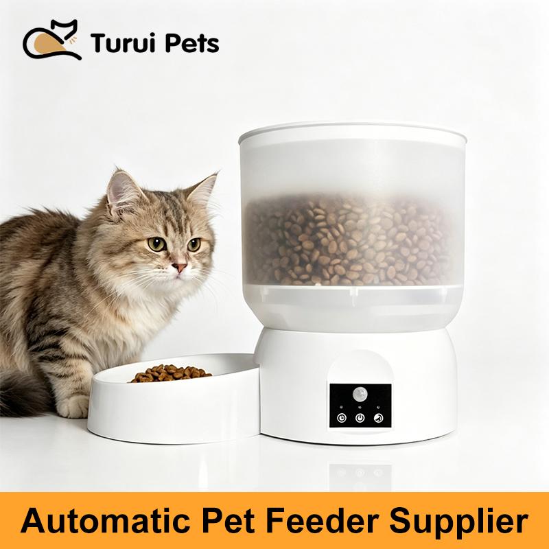 Automatic Pet Feeder Button Control Timed Portion Food Dispenser Pet Bowls Feeders Pet Accessories for Cats Small Dogs Animals