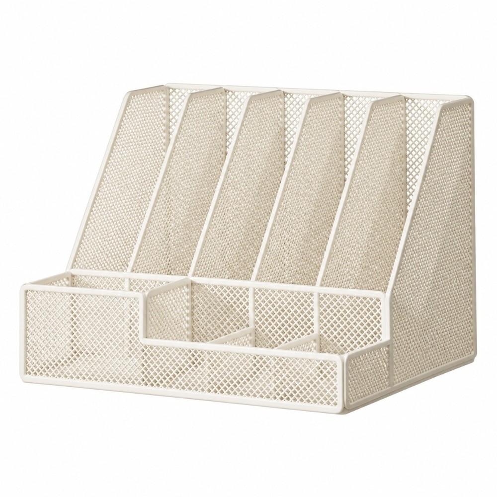 3 Or 4 Slot Metal Desktop File Folder with Pen Holder Desktop Book Rack  Desk Organization