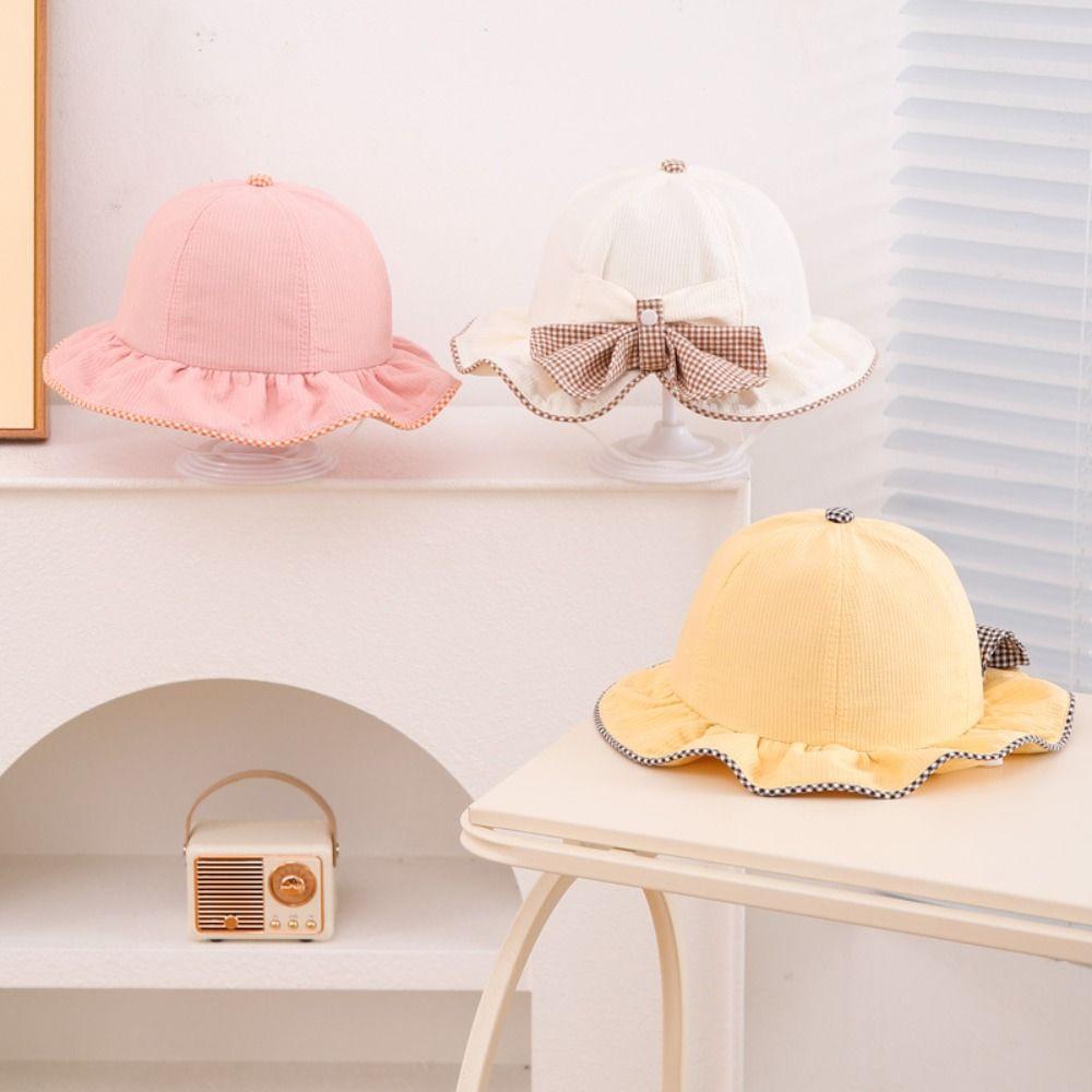 Детская шляпа-ведро Bow, ветрозащитная шляпа рыбака, модная солнцезащитная шляпа, лето
