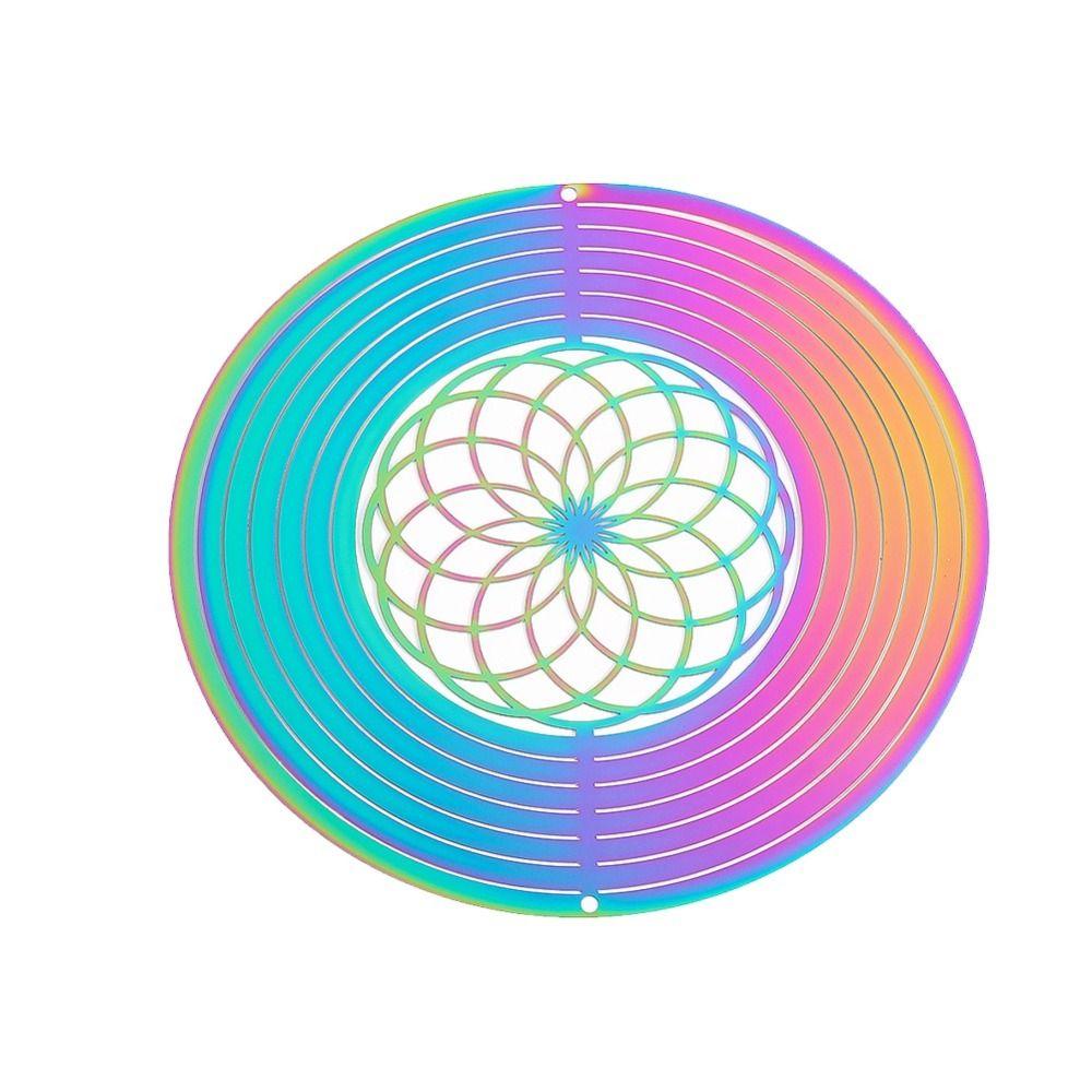 Gradient Color Wind Spinner Catcher 3D Dynamic Rotating Wind Chimes Funny Wind Chime Pendant Party