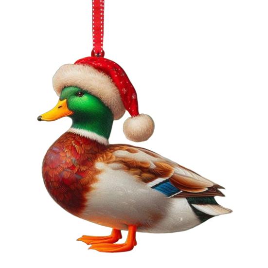 Рождественские украшения Мультяшный узор животного Украшение для рождественской елки 2D плоский Улитка/Муха/Утка Акриловая подвеска для украшения окна, стены, дерева