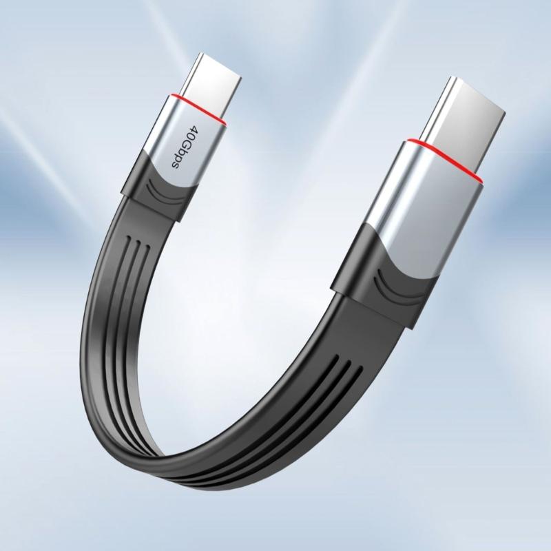 Короткий кабель USB C 60 Вт PD Быстрая зарядка Кабель USB 3.1 Type C 40 Гбит/с Короткий кабель USB C на USB C для 3 устройств