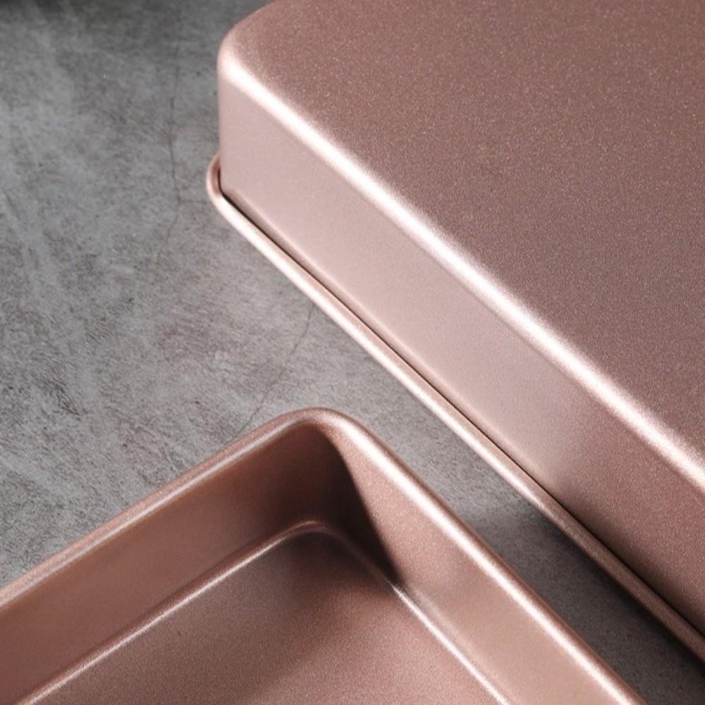 Champagne Square Baking Pan Nonstick Toaster Oven Dishes Cookie Tray Pizza Baking Tray  Home