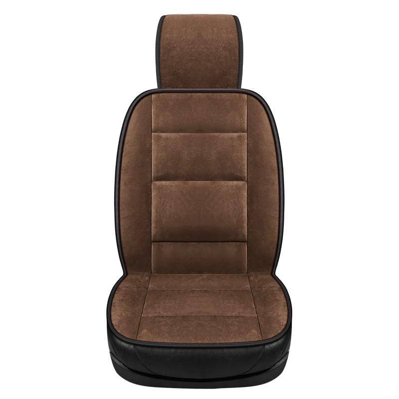 Подушка на сиденье автомобиля Осенне-зимняя плюшевая подушка на сиденье Однотонная износостойкая Зимняя теплая Комфорт для мужчин и женщин Универсальная