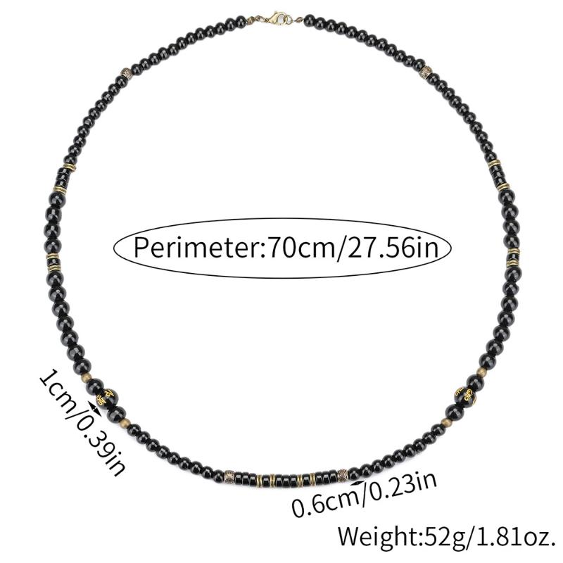 Мужское многослойное ожерелье из дерева и бусин из грецкого ореха, в европейско-американском стиле, хип-хоп, винтажное, длинная цепочка, можно носить слоями, богемные аксессуары