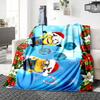1Pc Christmas Minion Celebration Blanket Soft Throw Blanket For Home Bedroom Bed Sofa Travel Office Solid Christmas Blanket