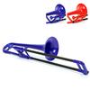 PInstruments pBONE mini Альтовый тромбон ми-бемоль, Пластиковый духовой инструмент, Легкий и прочный АБС-пластик с биопокрытием, PBONE2B Синий (Включает мундштук и