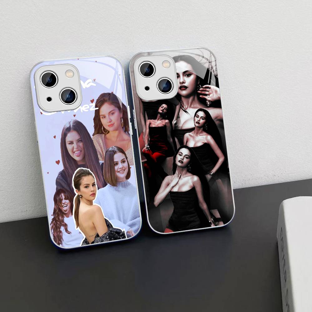 Певица Селена Гомес Закаленное Стекло Для Iphone 14 13 12 11 Pro Mini XS MAX 14Plus X XS XR Чехлы