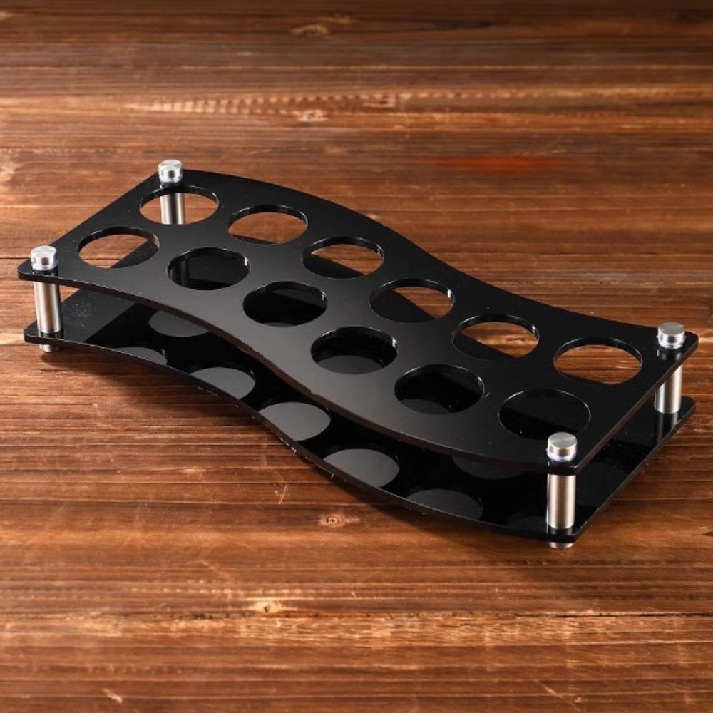 38mm Shot Glasses Holder 6/12Hole Cup Serving Tray Acrylic Cup Holder Restaurant Service