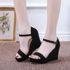 Fashion 2024 New Women Shoes Platform Sandals Women Peep Toe High Wedges Heel Ankle Buckles Sandalia Espadrilles Female Sandals Shoes