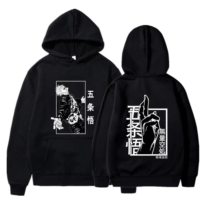 Новый осенне-зимний мужской худи Япония Jujutsu Kaisen Годжо Аниме Женская мода Унисекс Манга Годжо Сатору С графическим принтом Худи
