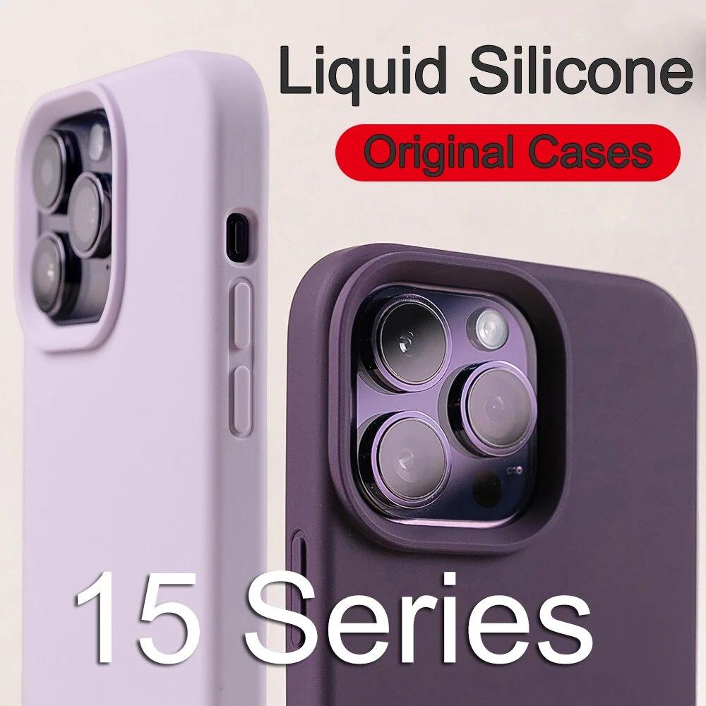 Роскошный силиконовый чехол для Apple IPhone 15. Чехлы Оригинальный полный защитный чехол для телефона IPhone 11 12 13 14 Pro Max XR XS X противоударный чехол