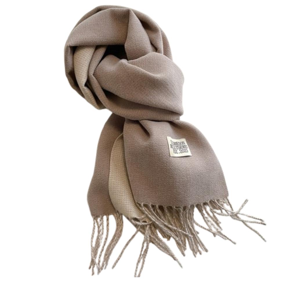 Warm Imitation Wool Scarf Two-sided Winter Long Shawl Classic Cashmere Shawl  Autumn Winter