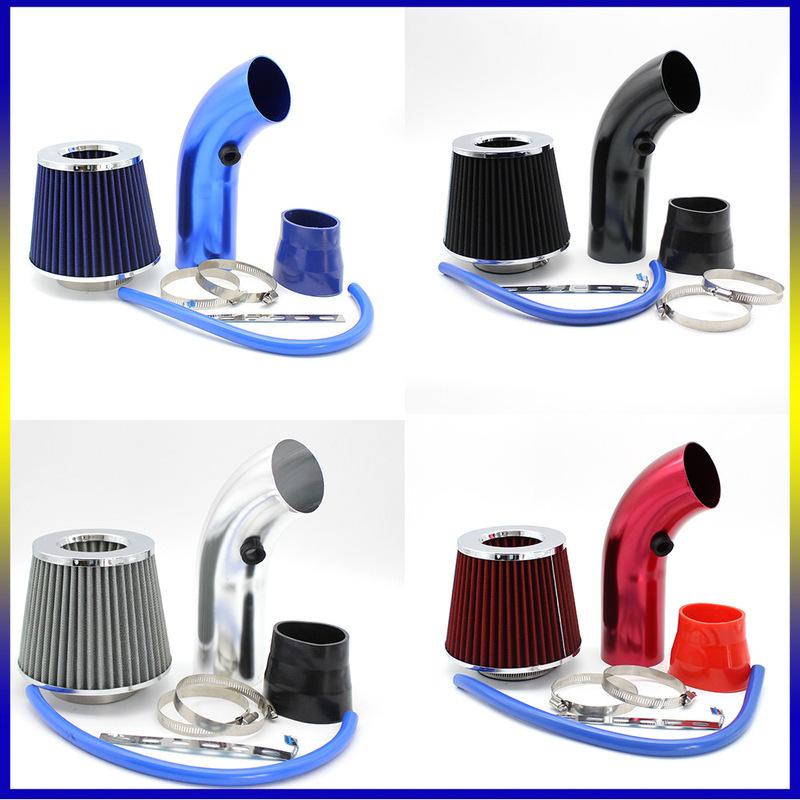 76mm Universal Car Racing Cold Air Intake System Turbo Induction Pipe Tube Kit Cone High Flow Performace Air Filter Inlet