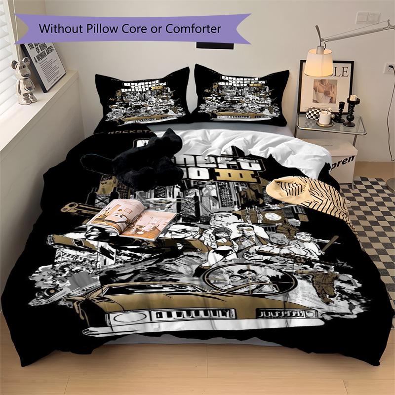 Gta Iii Cover Bedding 3 Piece Set Hd Print Duvet Cover Pillowcases For Teens Adult Bedroom Decoration Christmas Gift C9211708