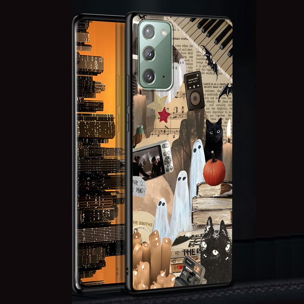 Чехол Art Cute Ghost Aesthetic для Samsung Galaxy Note 10 Plus 20 Ultra 9 8 TPU, черный, мягкий чехол, Funda Capa