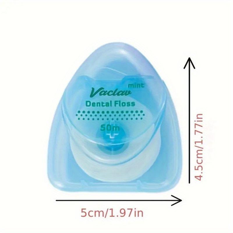 50 м мятная нить в рулоне для глубокой очистки, портативная одноразовая зубная нить для путешествий, повседневной жизни