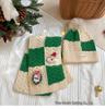 Korean-Style Kids' Christmas Scarf & Beanie Set: Warm Knit Neck Warmer for Boys & Girls