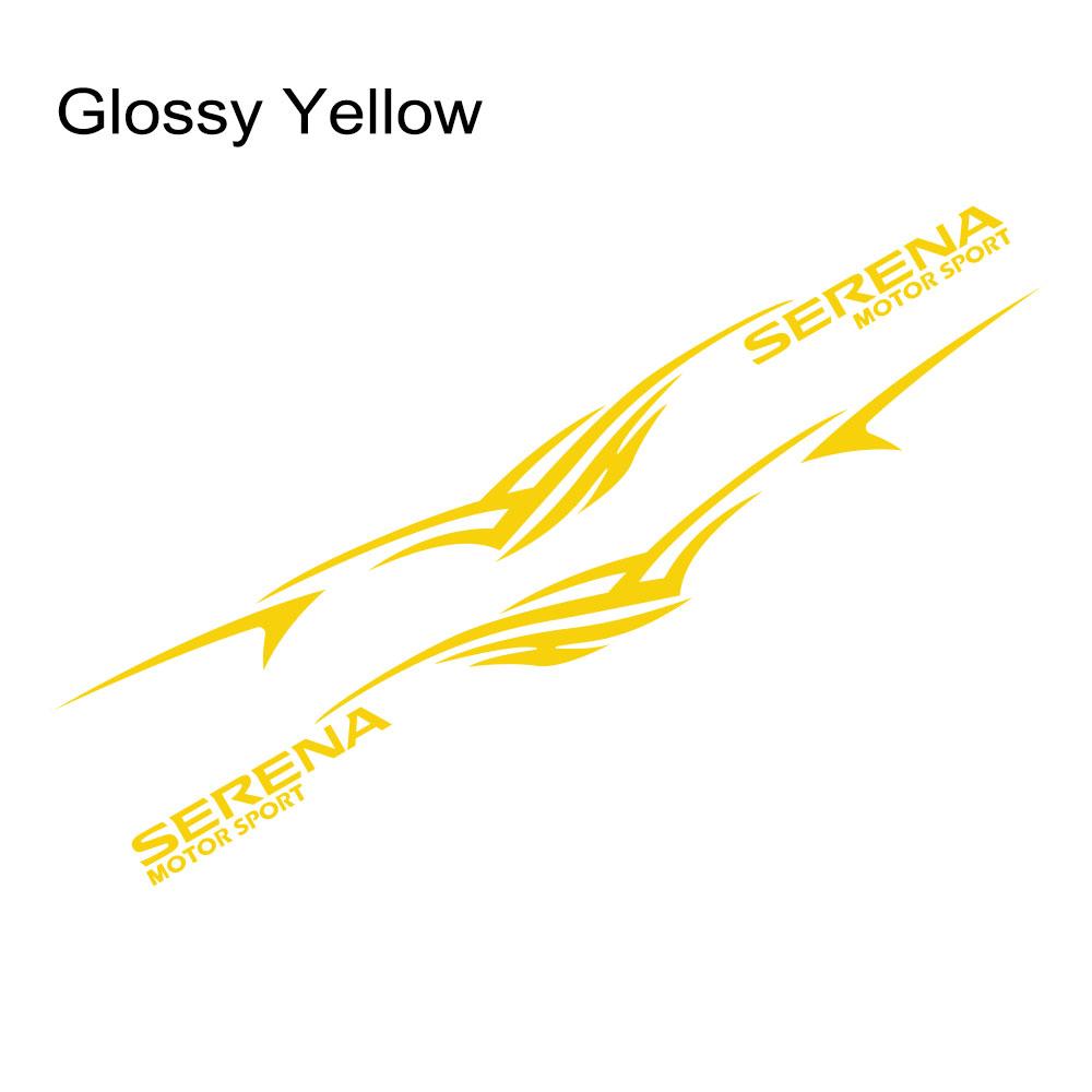 2 шт., наклейки на боковые двери автомобиля для Nissan Serena C23 c25 c26 c27, длинные полосы, автоспортивная графика, виниловые наклейки, тюнинг