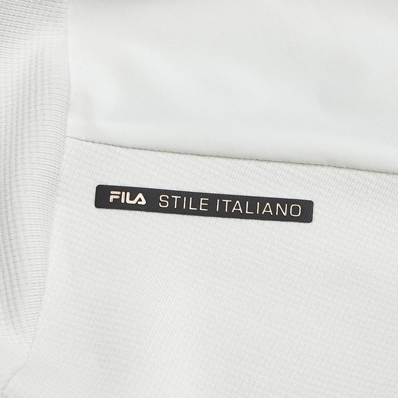 Men's FILA WHITE Polo Shirts Men's Steam Gray Polo Collar Moderate Straight Fit