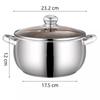 With Glass Lid Saucepan 24cm Outdoor Cooking Pot Thickened Soup Pot  Induction Cooker Gas
