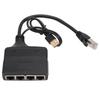 Ethernet Splitter 1 In 4 Out RJ45 Interface 1000Mbps Gold Plated Pin Safe Stable Signal LAN