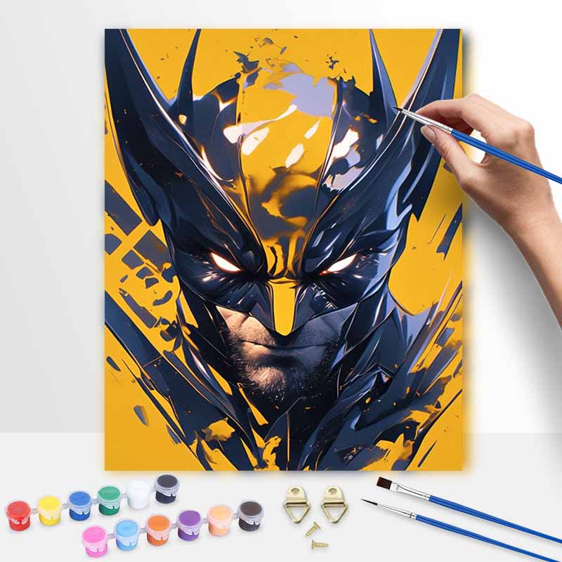 Disney Oil Painting DIY Digital Painting Wolverine Hero Portrait HandPainted Wall Art for Living Room and Entryway Decor.