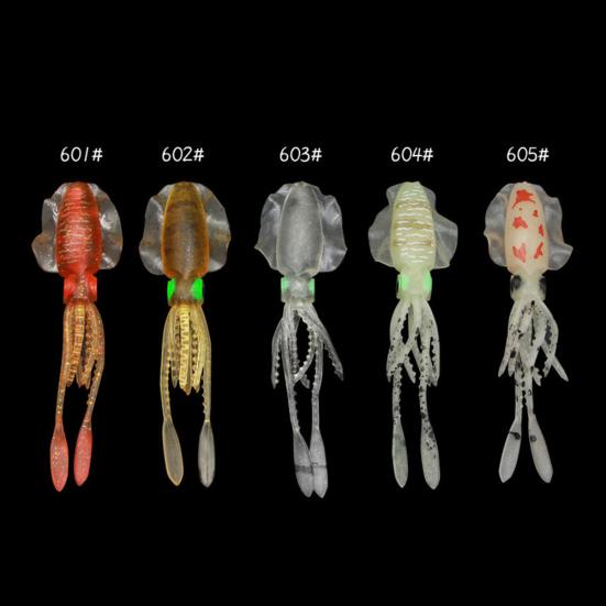 Artificial Squid Cuttlefish Shape Night Fishing Soft Lure
