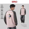 Мужская футболка SPAO с цветовыми блоками, рукавами реглан и плотным хлопком