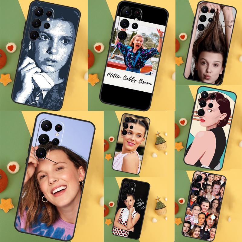 Чехол Millie Bobby Brown Для Samsung Galaxy S23 Ultra S24 S22 S20 S21 FE Note 10 20 Ultra S8 S9 S10 Plus