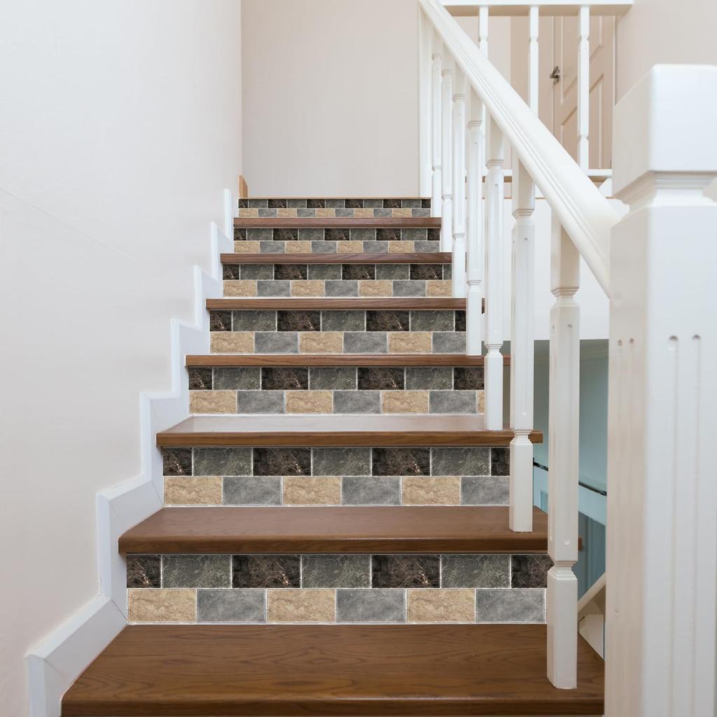 15 шт. ПВХ Съемные Наклейки для Напольной Плитки Самоклеящиеся 5,91 x 11,81 дюйма Декали для Плитки Отклеивающиеся и Приклеивающиеся Обои для Фартука Декор для Кухни