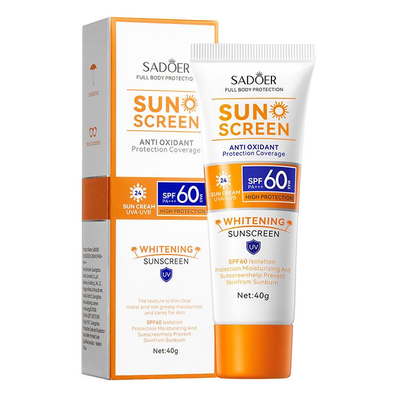 SPF60 PA+++ Солнцезащитный крем УФ-защита для лица Солнцезащитное средство Увлажняющий Защита от UVA UVB Ежедневный уход от солнца