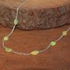 Fire Yellow Opal Tumble Bead Necklace: Sterling Silver, Delicate Gemstone